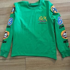 Chrome Hearts Green Graphic Long Sleeve Shirt